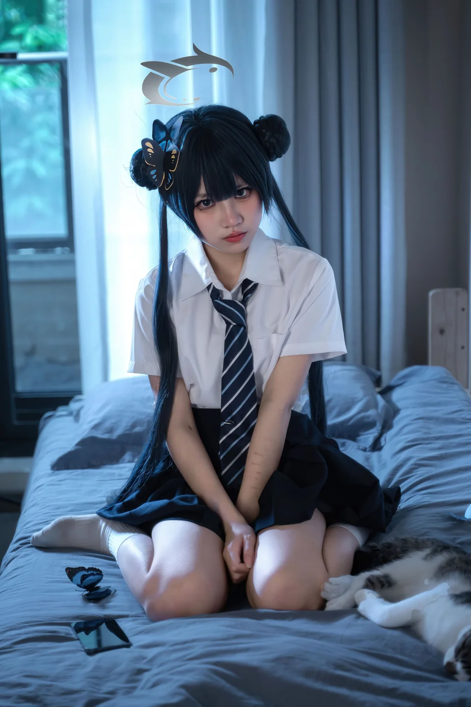 清水凪 - No.001 蔚蓝档案·龙华妃咲 JK [52P-526MB] tg@simisebaisi 【丝足阁】016.webp